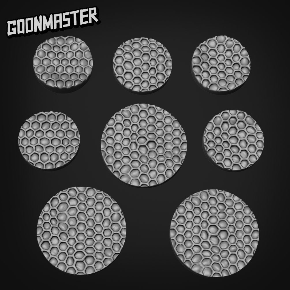Bee Hive Bases  - Goonmaster |  Humble Bee Miniature | Pathfinder | Wargaming | Roleplaying Games | 25mm | 35mm | Wasp | Honey |