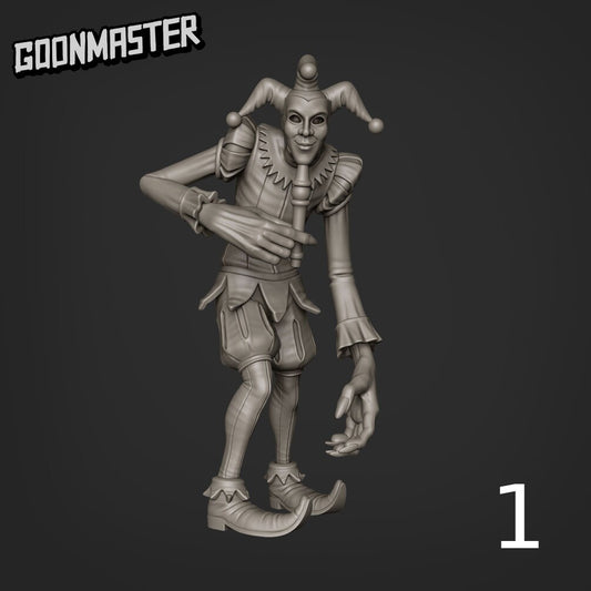 Chester The Jester  - Goonmaster | Miniature | Spooky Town | Wargaming | Roleplaying Games | 32mm | Zombie | Ghoul | Giant