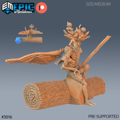 Ancient Spore Druid - Epic Miniatures | Pathfinder | 28mm | 32mm | Mushroom Folk | Fungus | Shaman | Insect