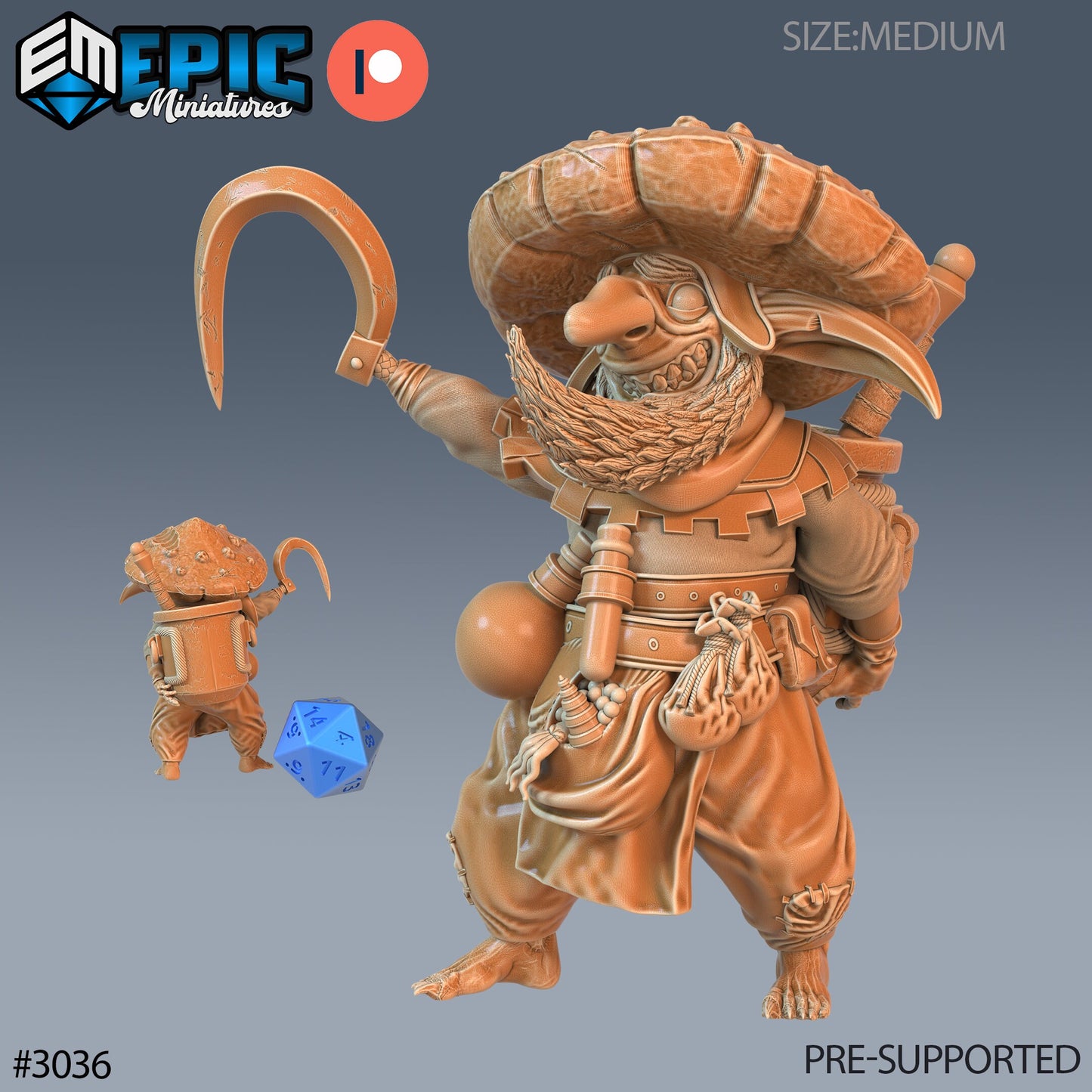 Mushroom Goblin - Epic Miniatures | Pathfinder | 28mm | 32mm | Assassin | Merchant | Alechemist