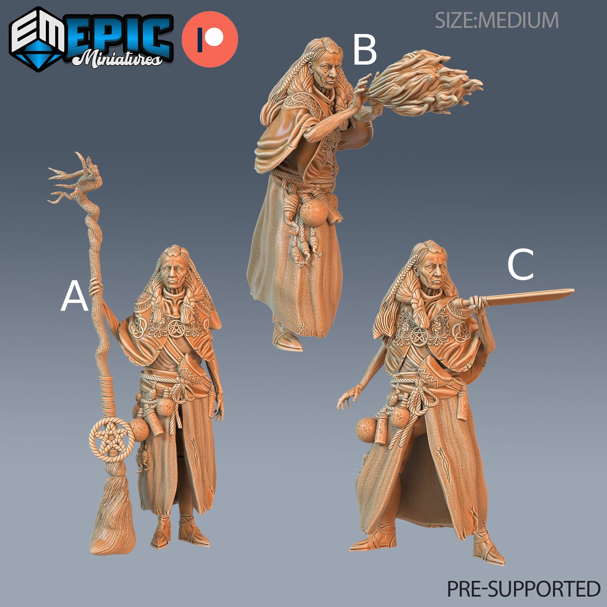 Swamp Hag - Epic Miniatures | Pathfinder | 28mm | 32mm | Witch | Shaman | Druid