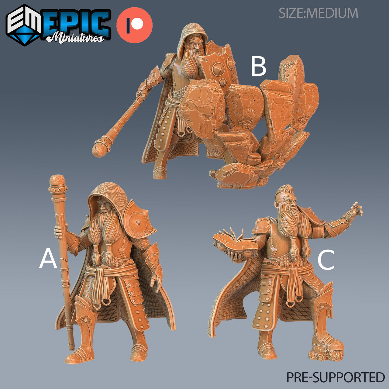 Dwarf Cleric Player Character- Epic Miniatures | 28mm | 32mm | Fighter | Paladin | Summoner