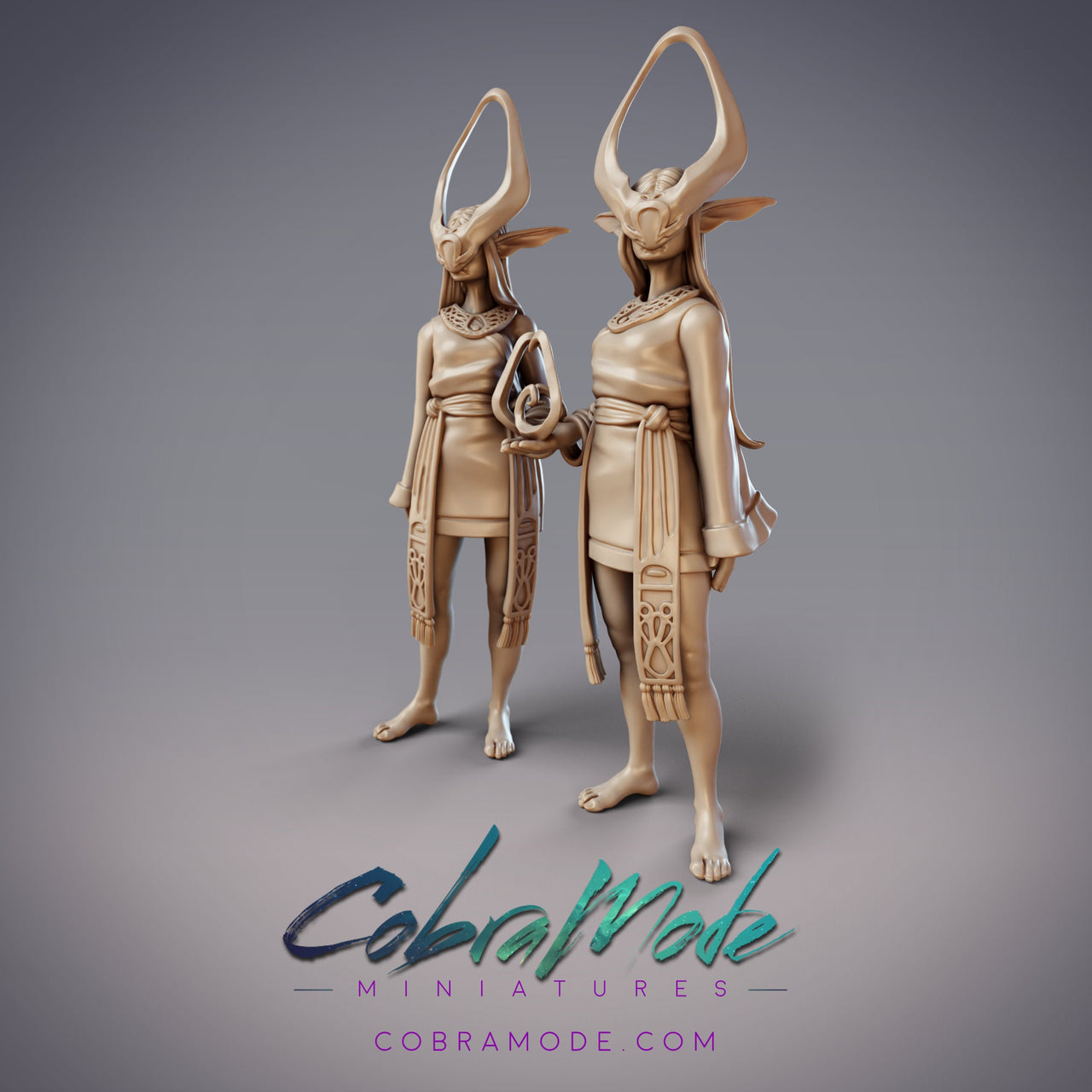 Children of Ydris Eshra and Isra, Psychics - CobraMode | Miniature | Wargaming | Roleplaying Games | 32mm | Sorcerer | Summon |  Twins