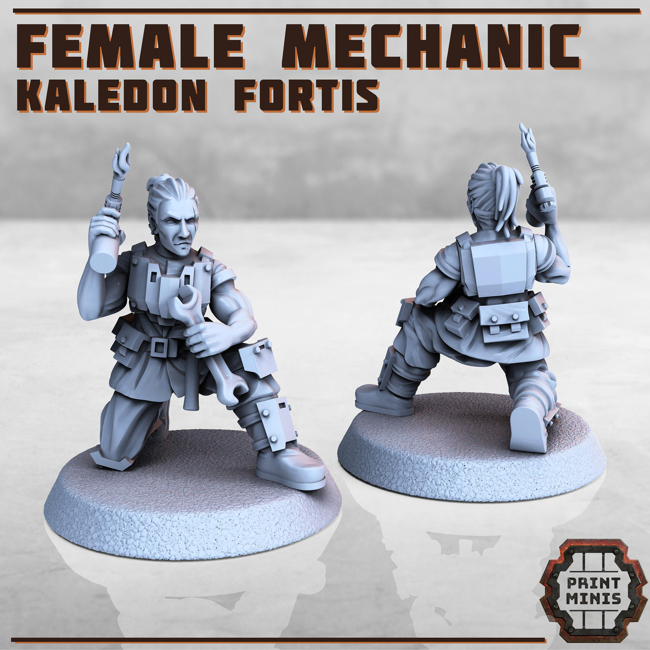 Kaledon Mechanic - Print Minis | Sci Fi | Light Infantry | Imperial | 28mm Heroic | Guard | Engineer