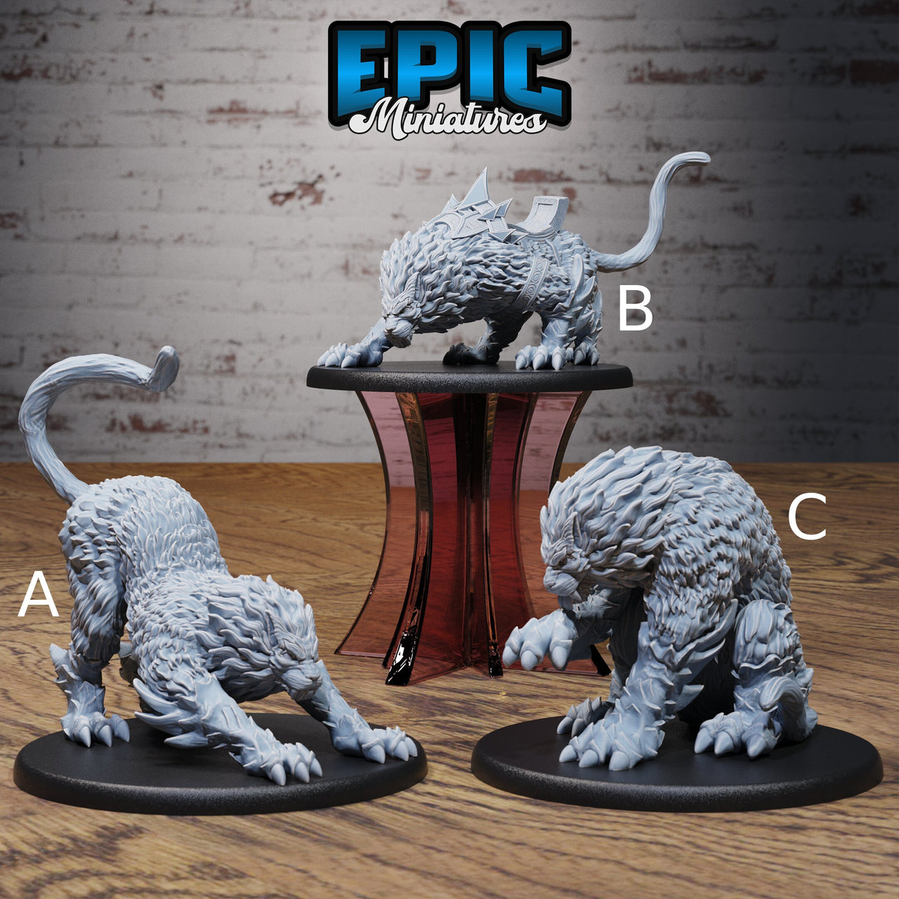 Draconic Tiger - Epic Miniatures | 28mm | 32mm | Mount | Lion | Elemental