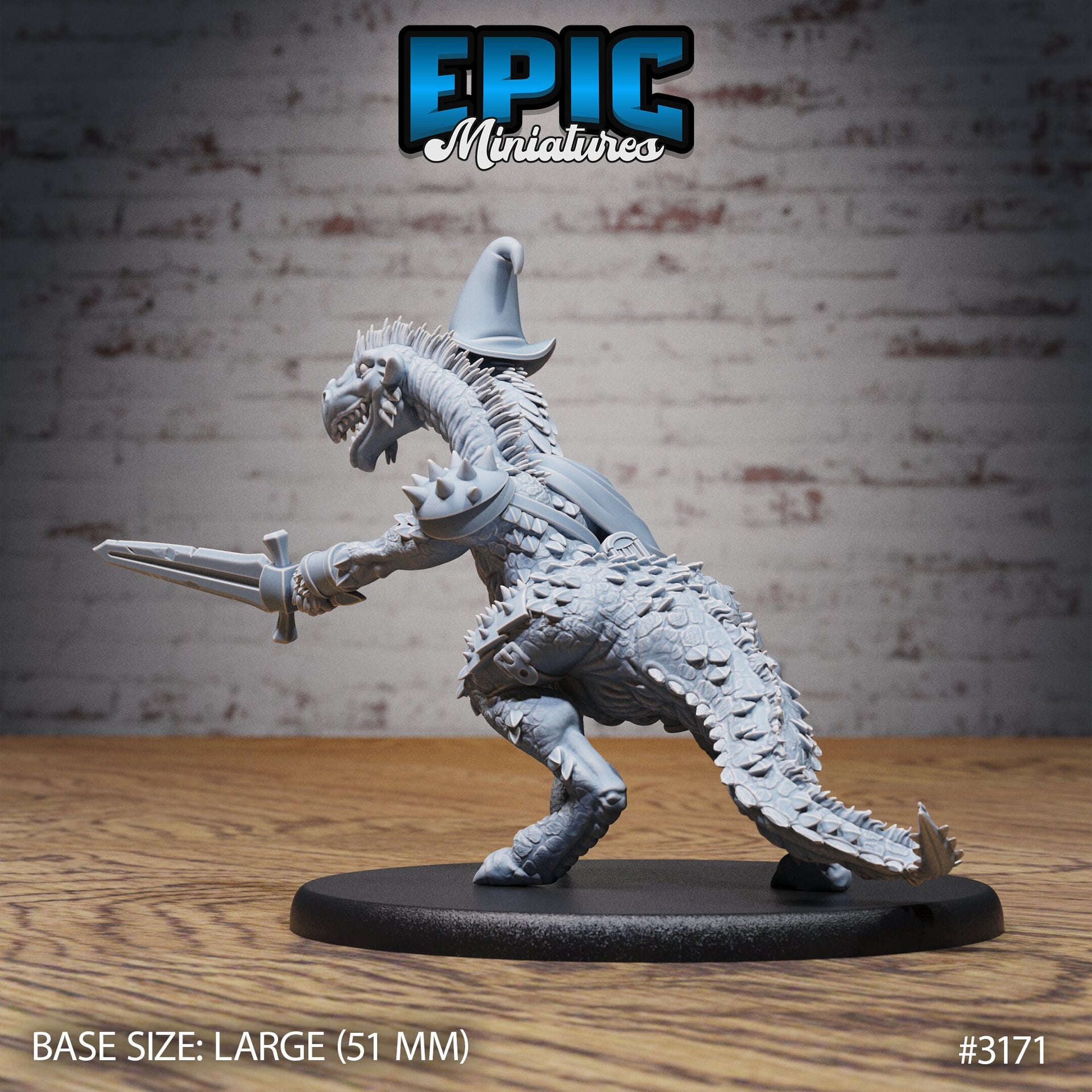 Two Headed Dragon Adventurer - Epic Miniatures | 28mm | 32mm | PC | Wizard | Sorcerer | Spell Sword