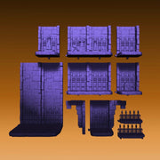 Ghoulish Graveyard Classic, Modular Miniature Display - Wallhalla | Ready To Paint | Roleplaying Games | 28mm | 32mm | Dungeon | Custom