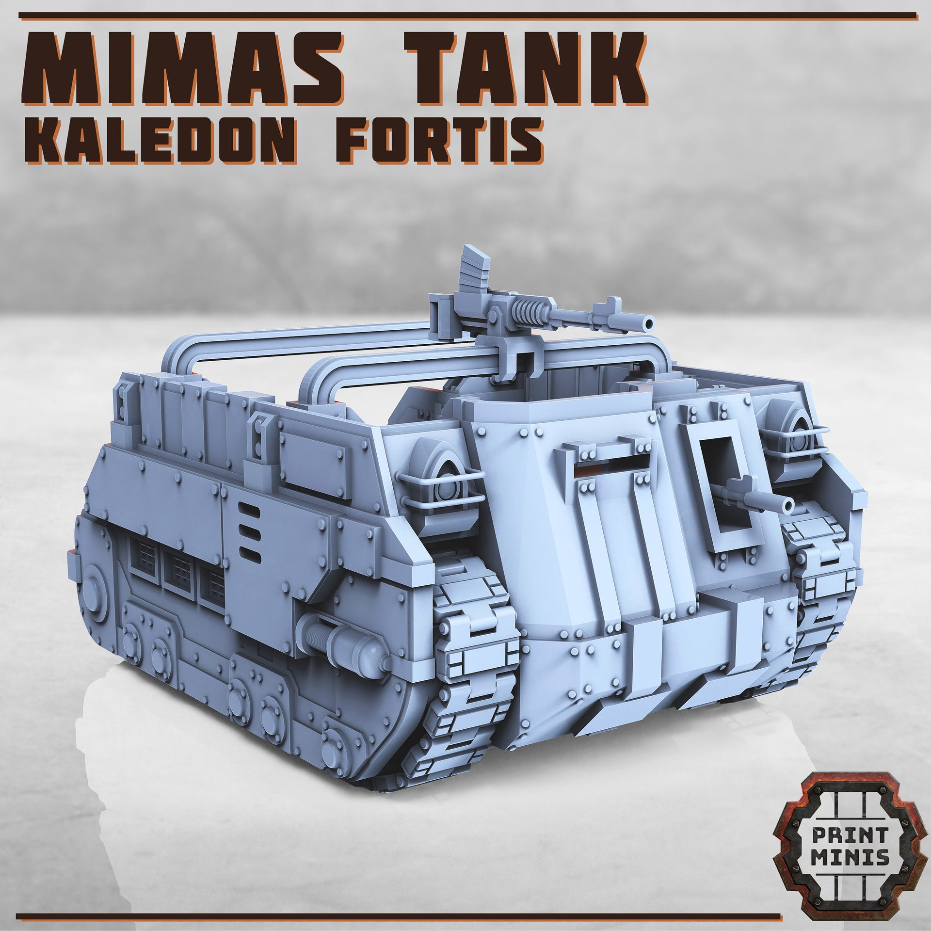 Mimas Heavy Tank, Troop Carrier - Print Minis | Sci Fi | Tank | Crawler | Kaledon Fortis | Imperial
