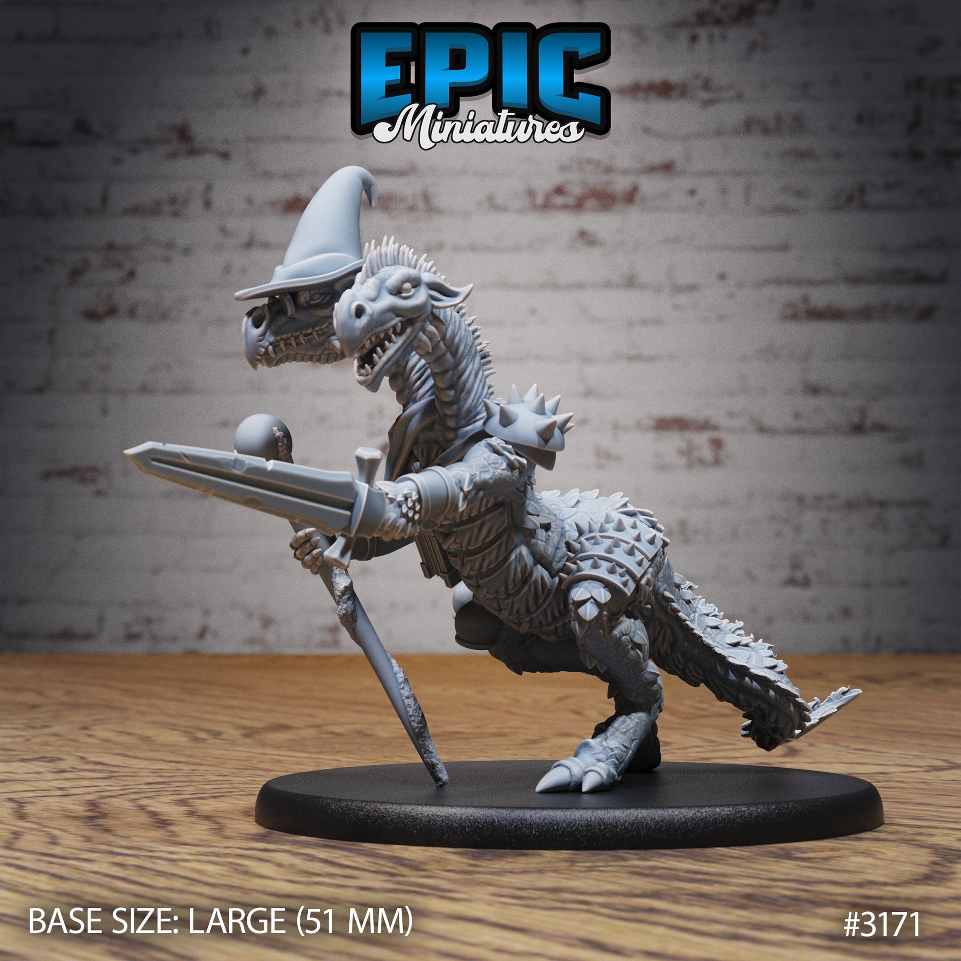 Two Headed Dragon Adventurer - Epic Miniatures | 28mm | 32mm | PC | Wizard | Sorcerer | Spell Sword