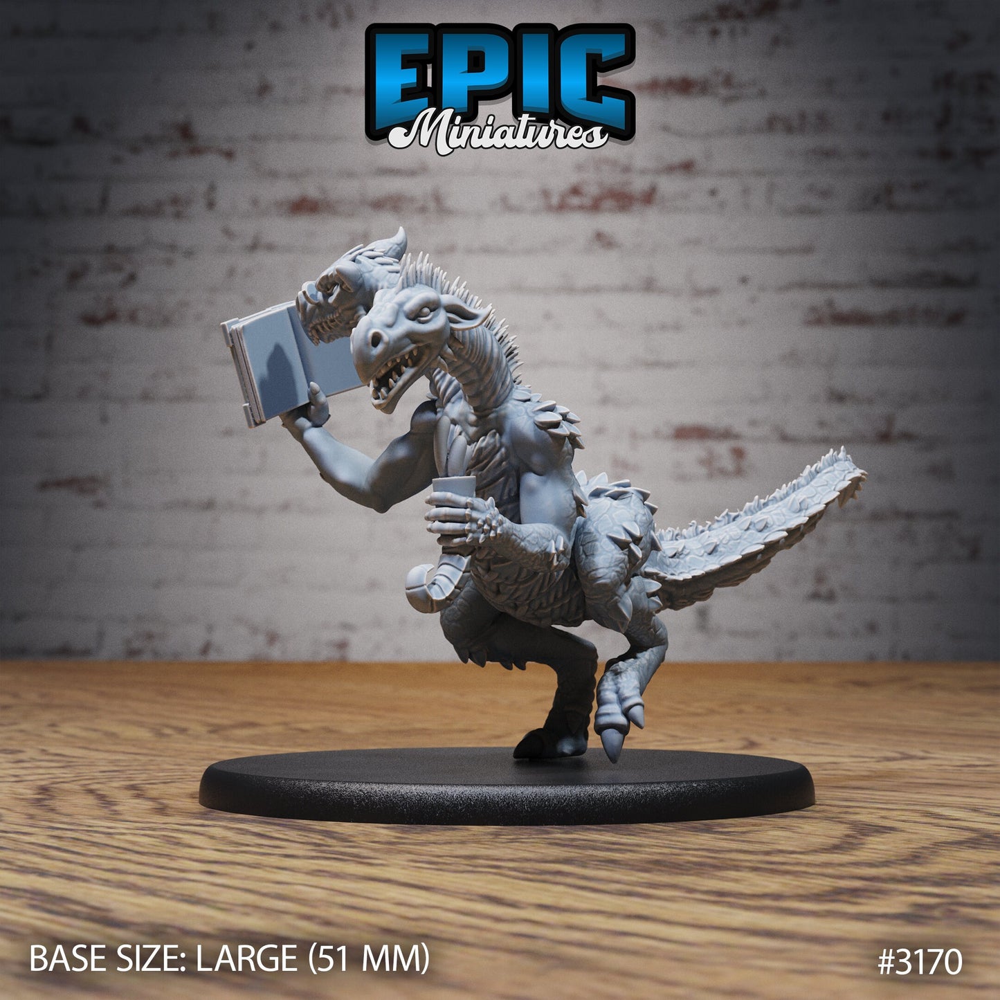 Two Headed Dragon Adventurer - Epic Miniatures | 28mm | 32mm | PC | Wizard | Sorcerer | Spell Sword