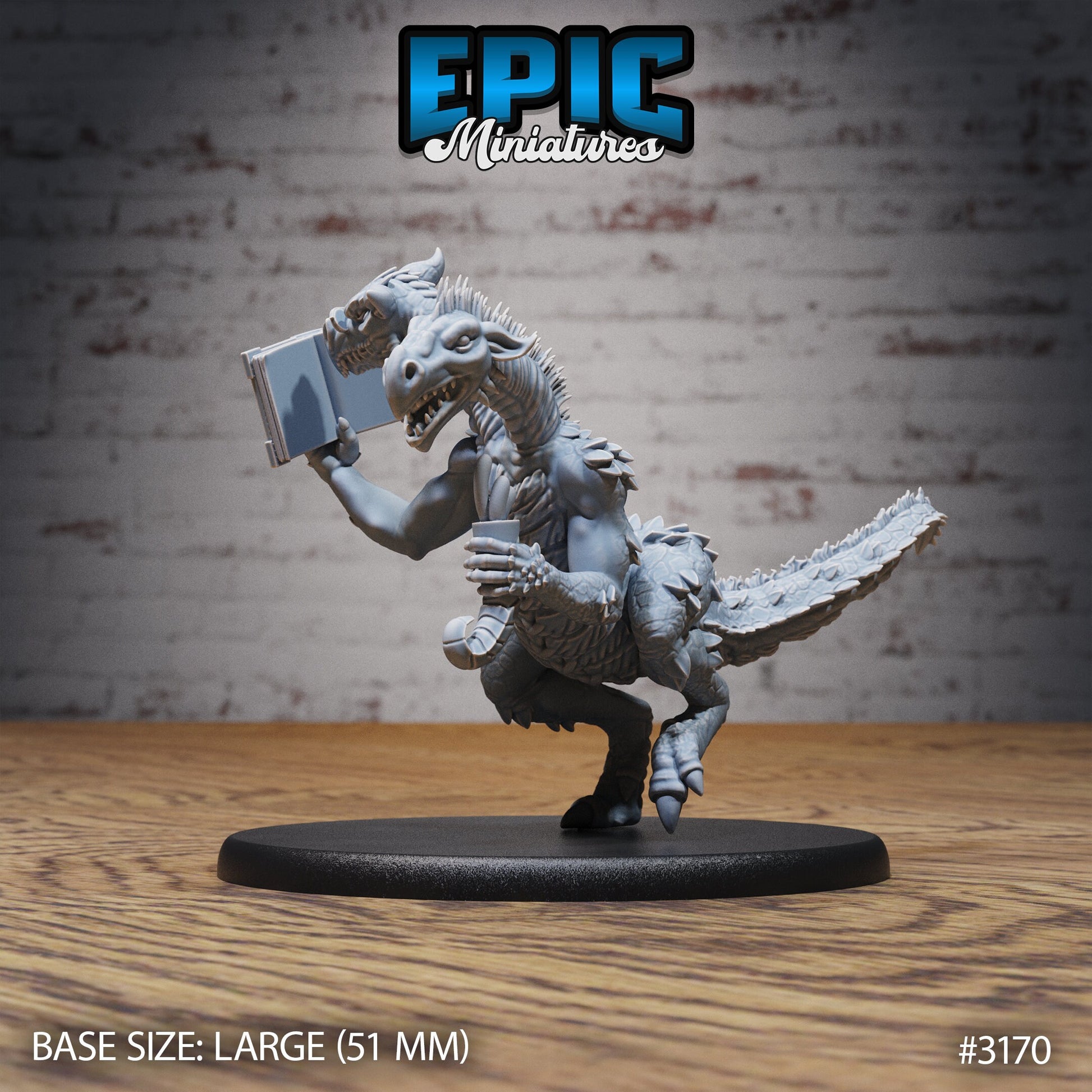Two Headed Dragon Adventurer - Epic Miniatures | 28mm | 32mm | PC | Wizard | Sorcerer | Spell Sword
