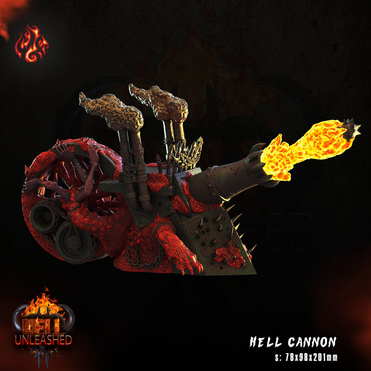 Hell Cannon- Crippled God Foundry | Hell Unleashed  | 32mm | Demon | Chaos | Tank | Artillery