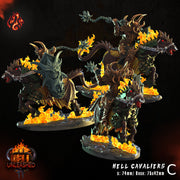 Hell Cavaliers, Demon Knight - Crippled God Foundry | Hell Unleashed  | 32mm | Demon | Chaos |  Fire