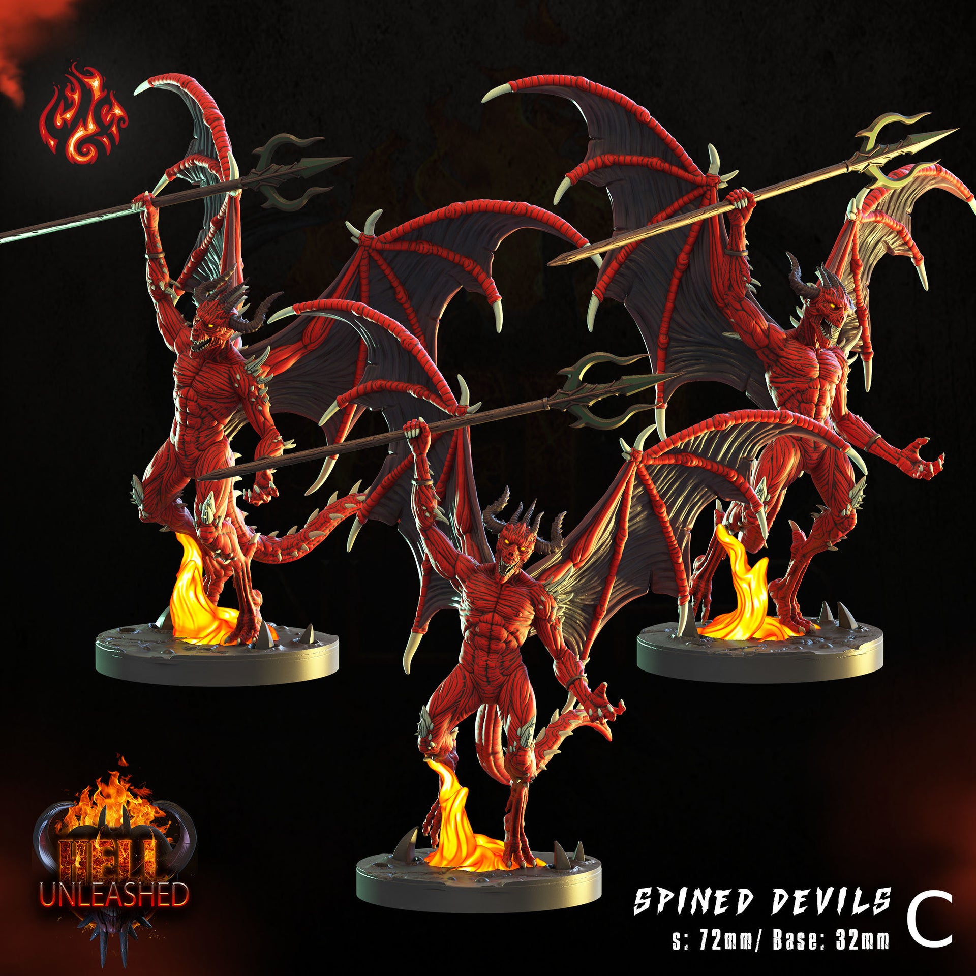 Spined Devils - Crippled God Foundry | Hell Unleashed  | 32mm | Demon | Chaos | Fire