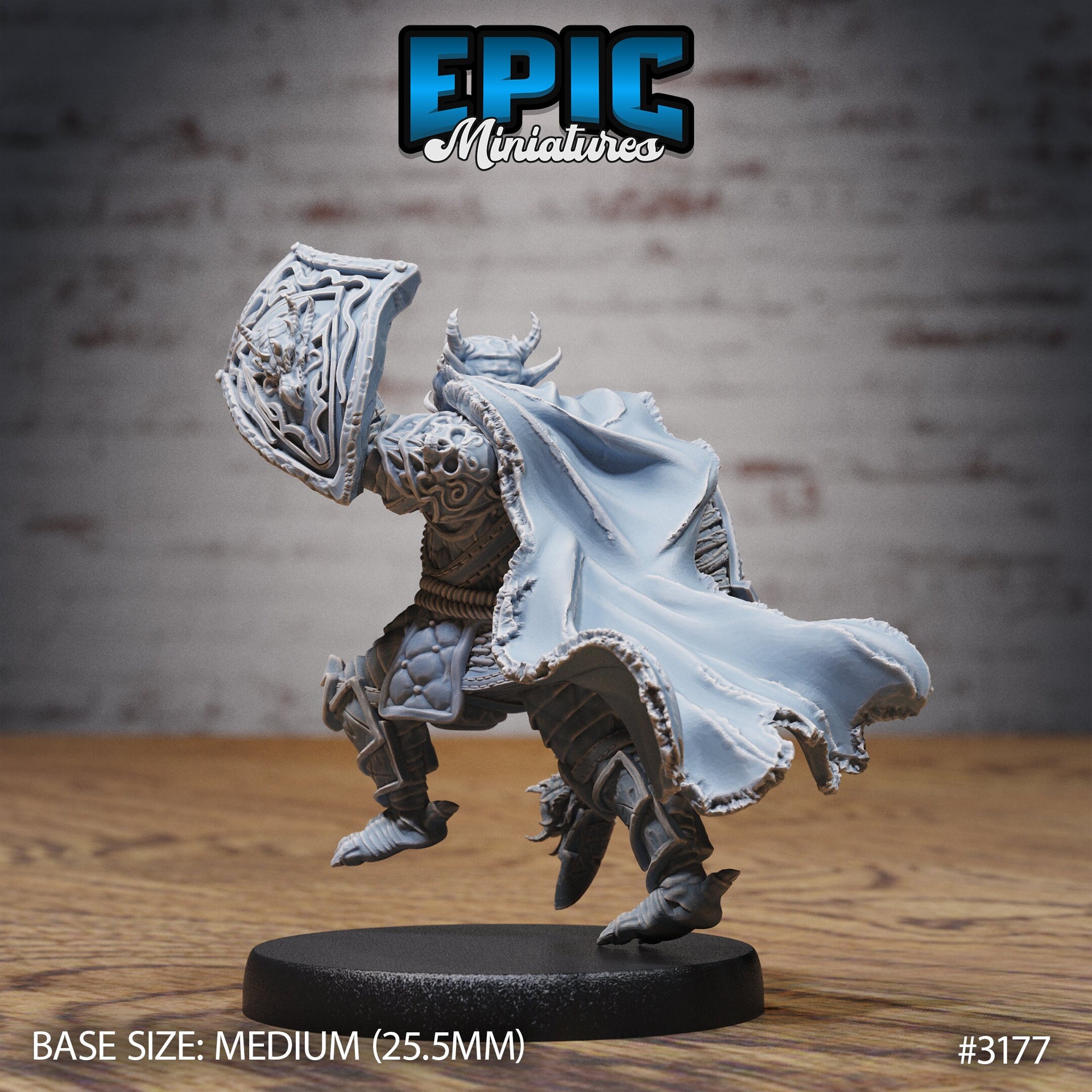 Dragonborn Warrior - Epic Miniatures | 28mm | 32mm | PC | Fighter | Soldier | Knight | Barbarian