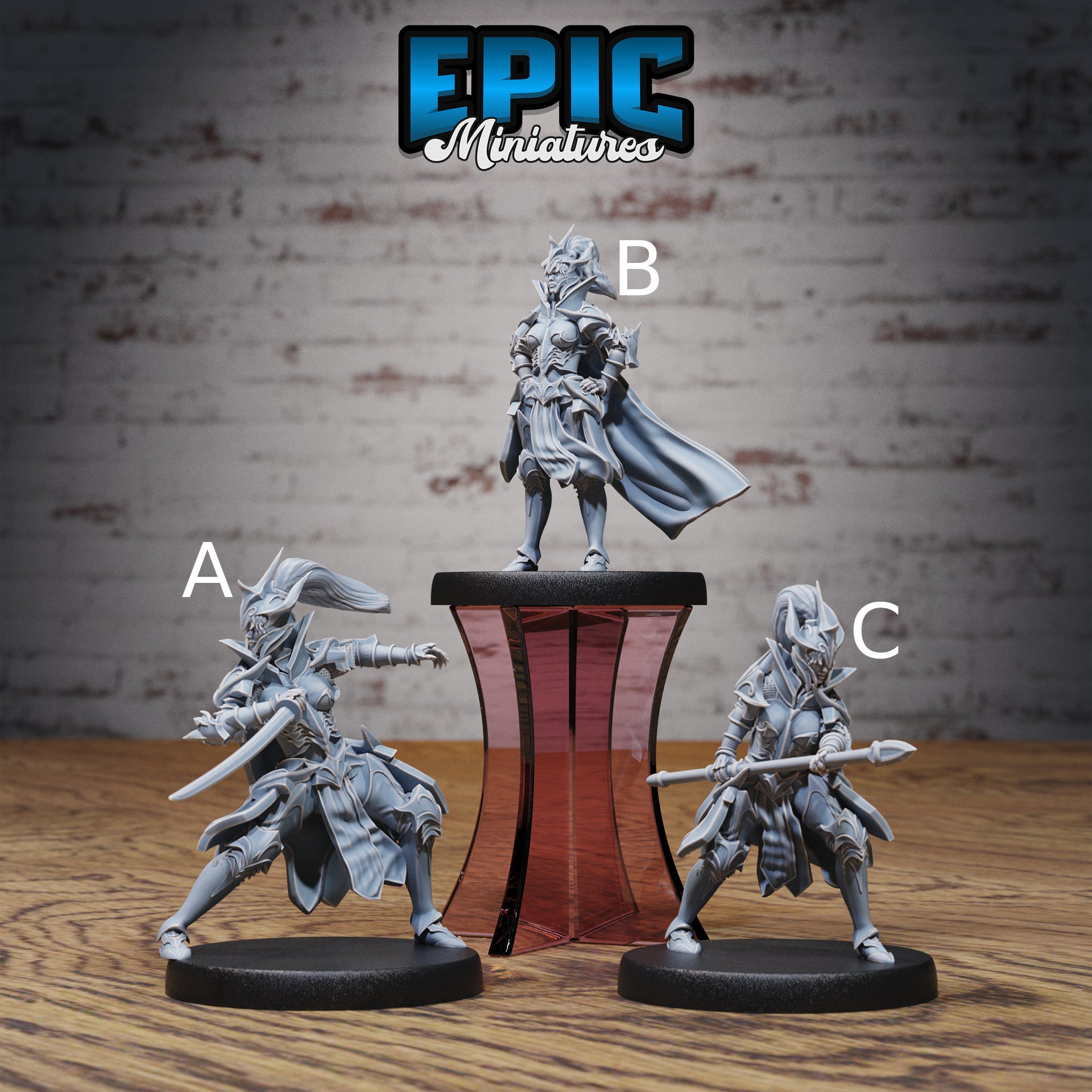 Hunters Guild Female Knight - Epic Miniatures | 28mm | 32mm | PC | Fighter | Soldier | Assassin | General