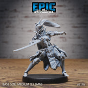 Hunters Guild Female Knight - Epic Miniatures | 28mm | 32mm | PC | Fighter | Soldier | Assassin | General