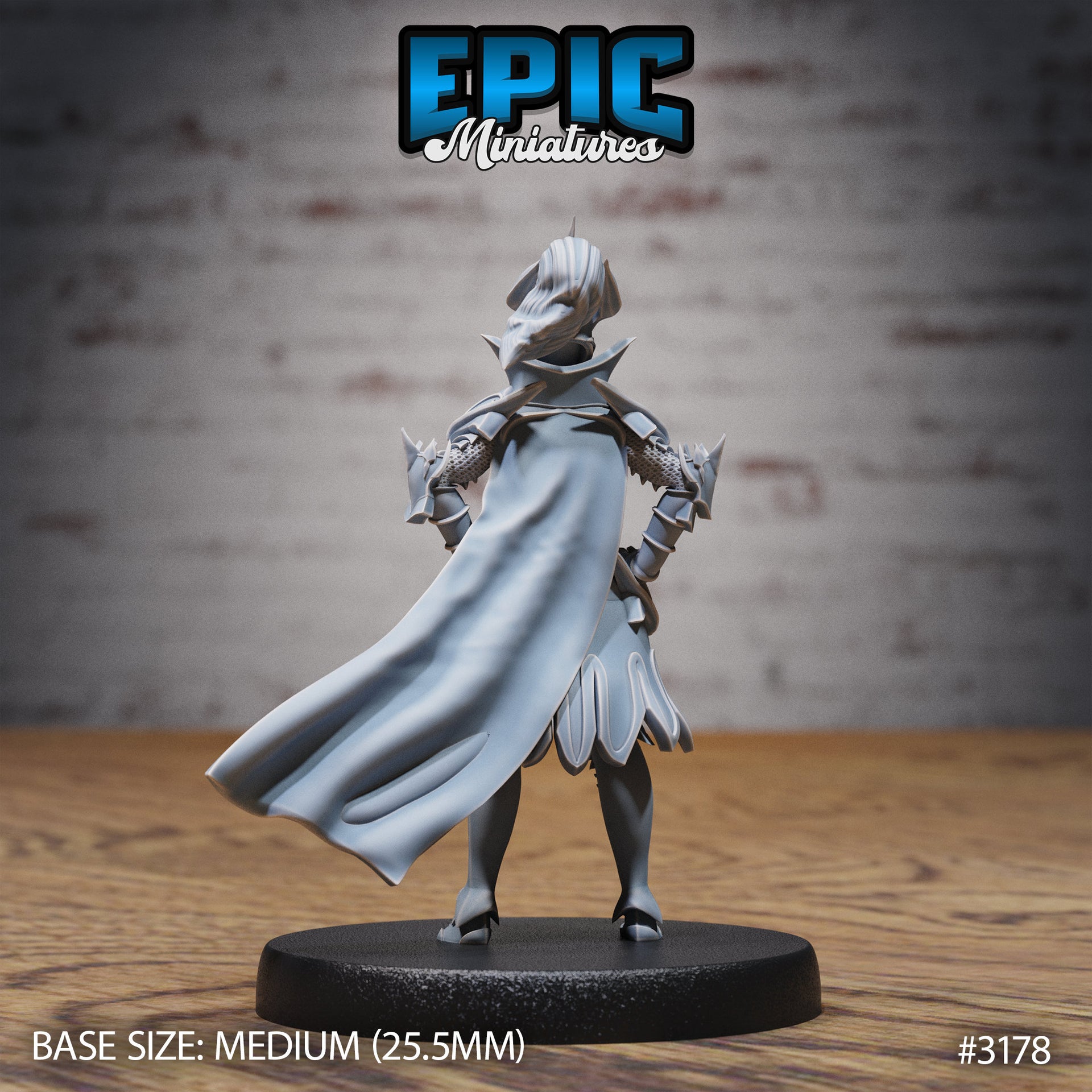 Hunters Guild Female Knight - Epic Miniatures | 28mm | 32mm | PC | Fighter | Soldier | Assassin | General