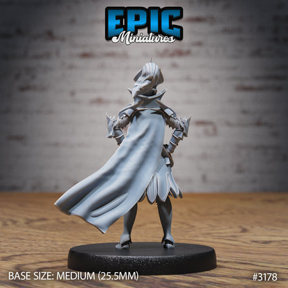 Hunters Guild Female Knight - Epic Miniatures | 28mm | 32mm | PC | Fighter | Soldier | Assassin | General