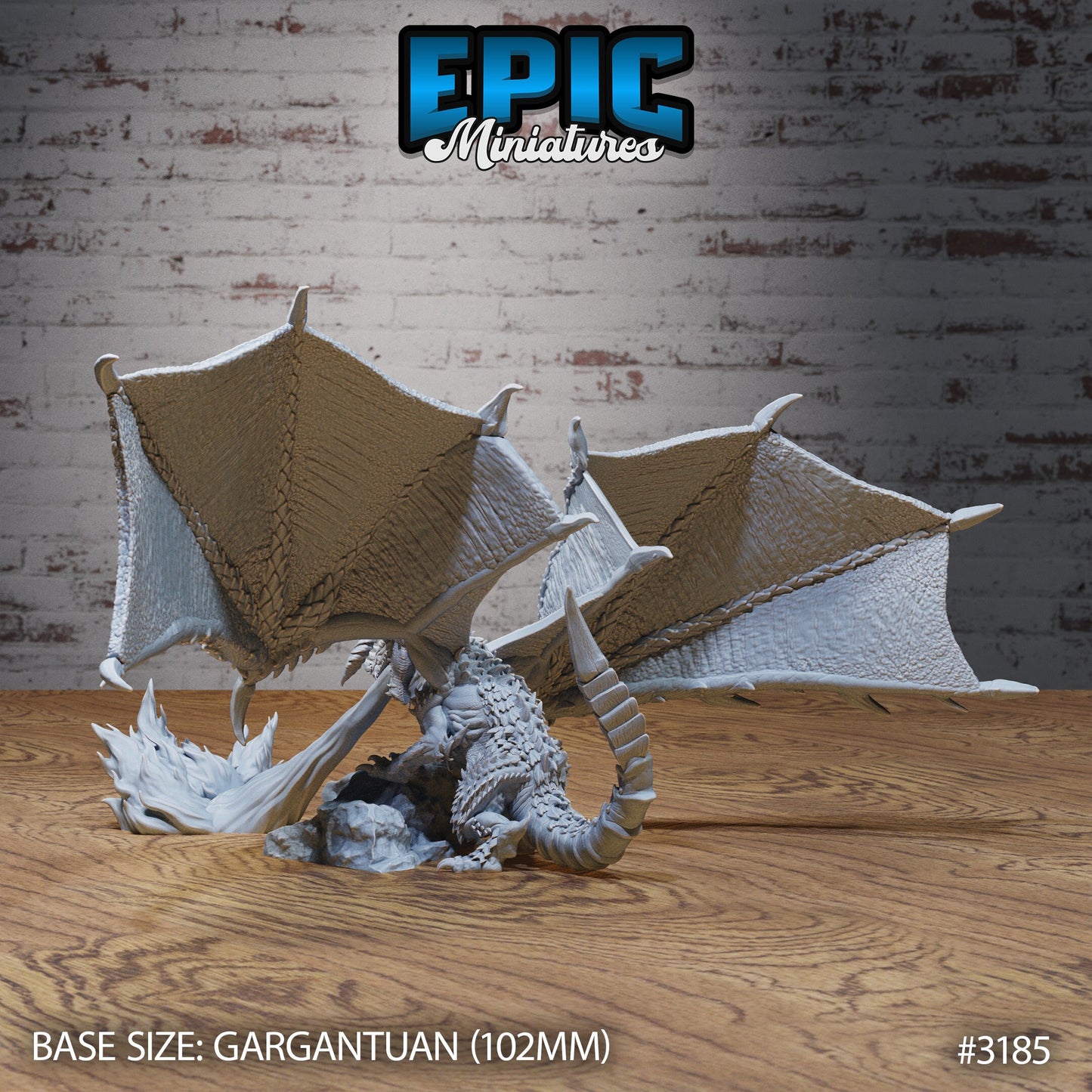 Calamity Dragon- Epic Miniatures | 28mm | 32mm | PC | Black | Ancient | Gargantuan