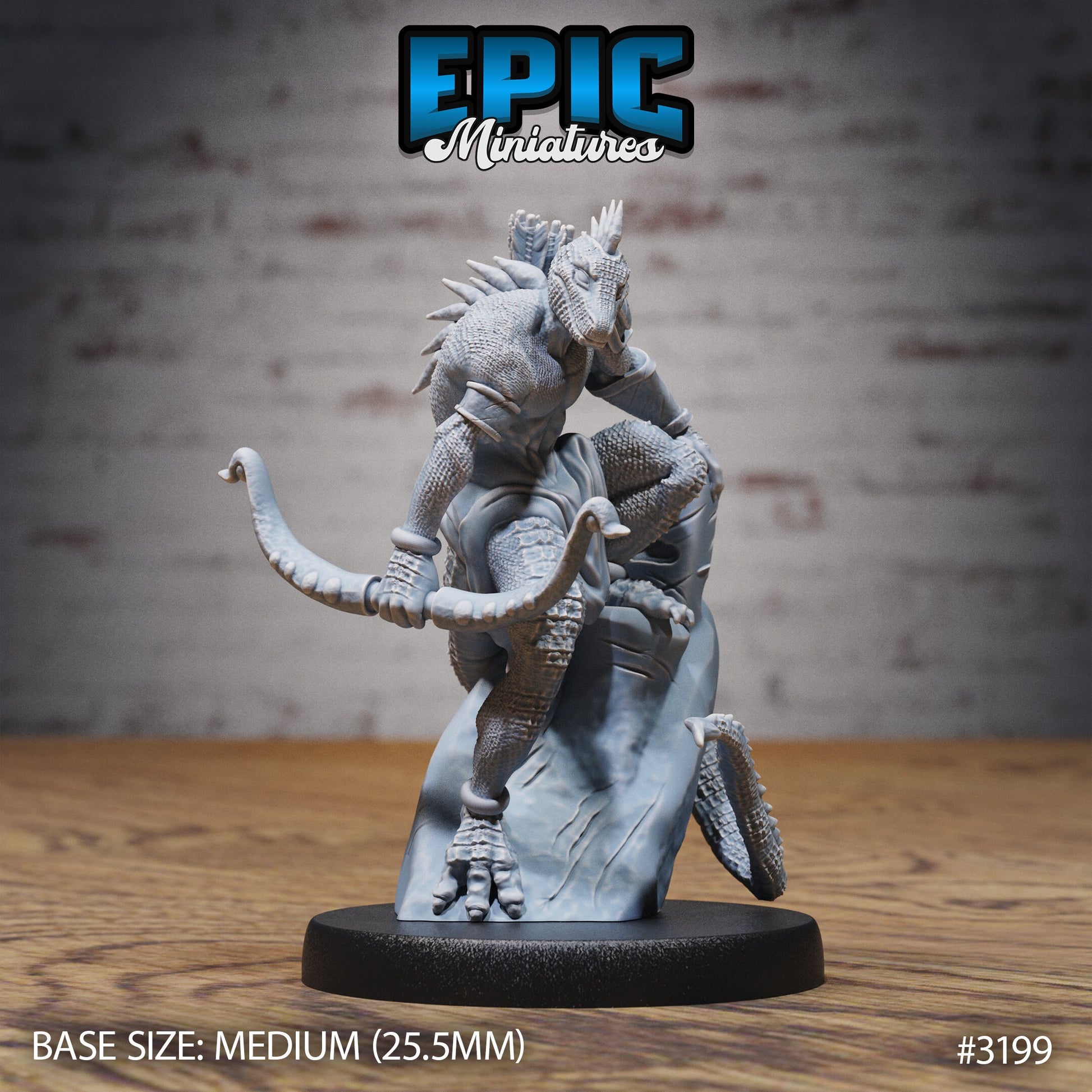 Lizardfolk Human Hunter - Epic Miniatures | 28mm | 32mm | PC | Fighter | Ranger | Assassin | Rogue | bandit