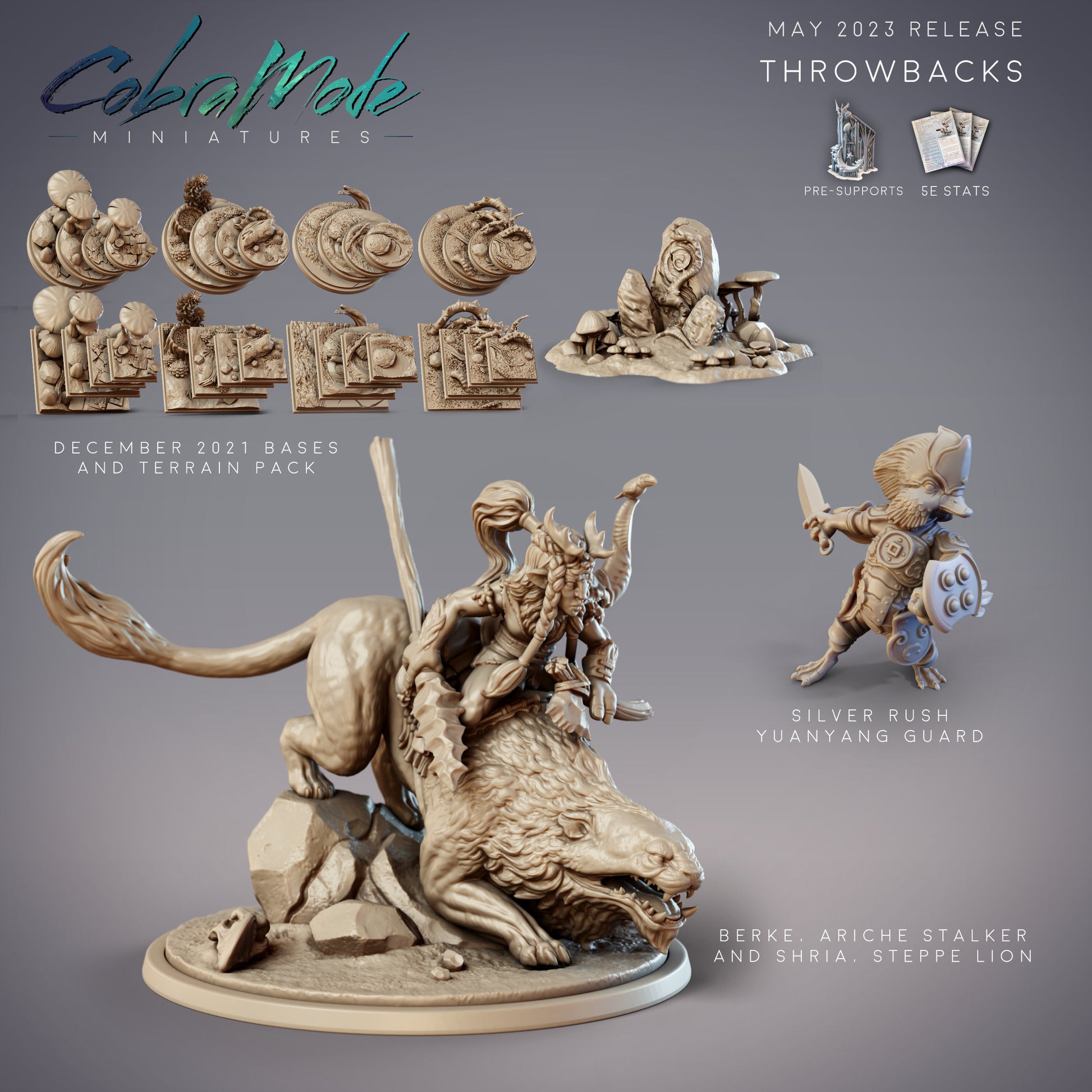 Possessed Hanzaki Warrior Haranobu, Axolotl Berserker - CobraMode | Miniature | Wargaming | Roleplaying Games | 32mm | 54mm