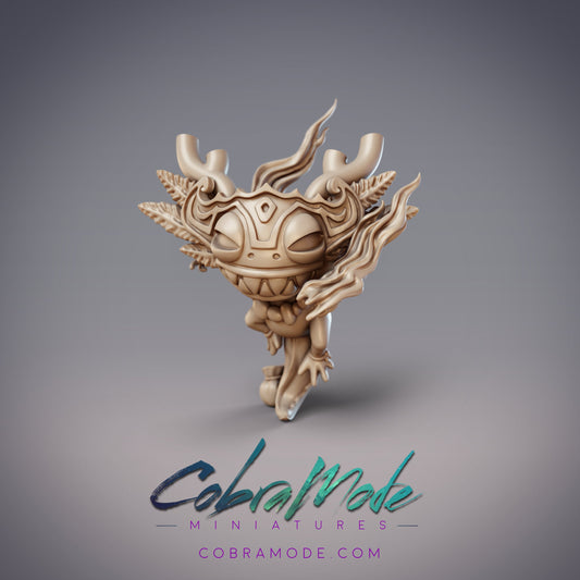 Possessed Hanzaki Warrior Haranobu, Axolotl Berserker - CobraMode | Miniature | Wargaming | Roleplaying Games | 32mm | 54mm
