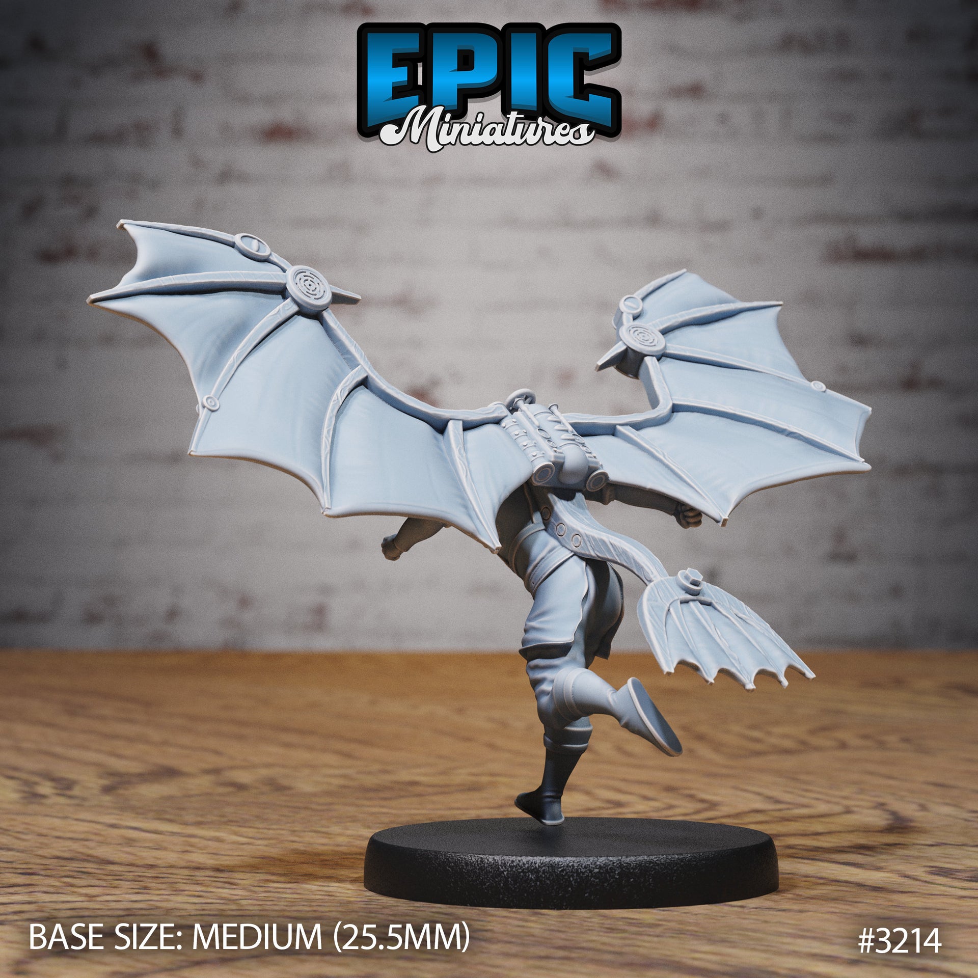 Winged Glider Pilot Levi - Epic Miniatures | Steam Inventions | 28mm | 32mm | PC | Bird | Steampunk | Scout | Inventor | Rocketeer