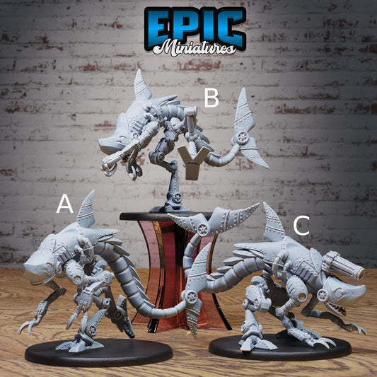Steam-Tech X1100 Sharknator  - Epic Miniatures | Steam Inventions | 28mm | 32mm | Shark | Steampunk | Robot | Mech