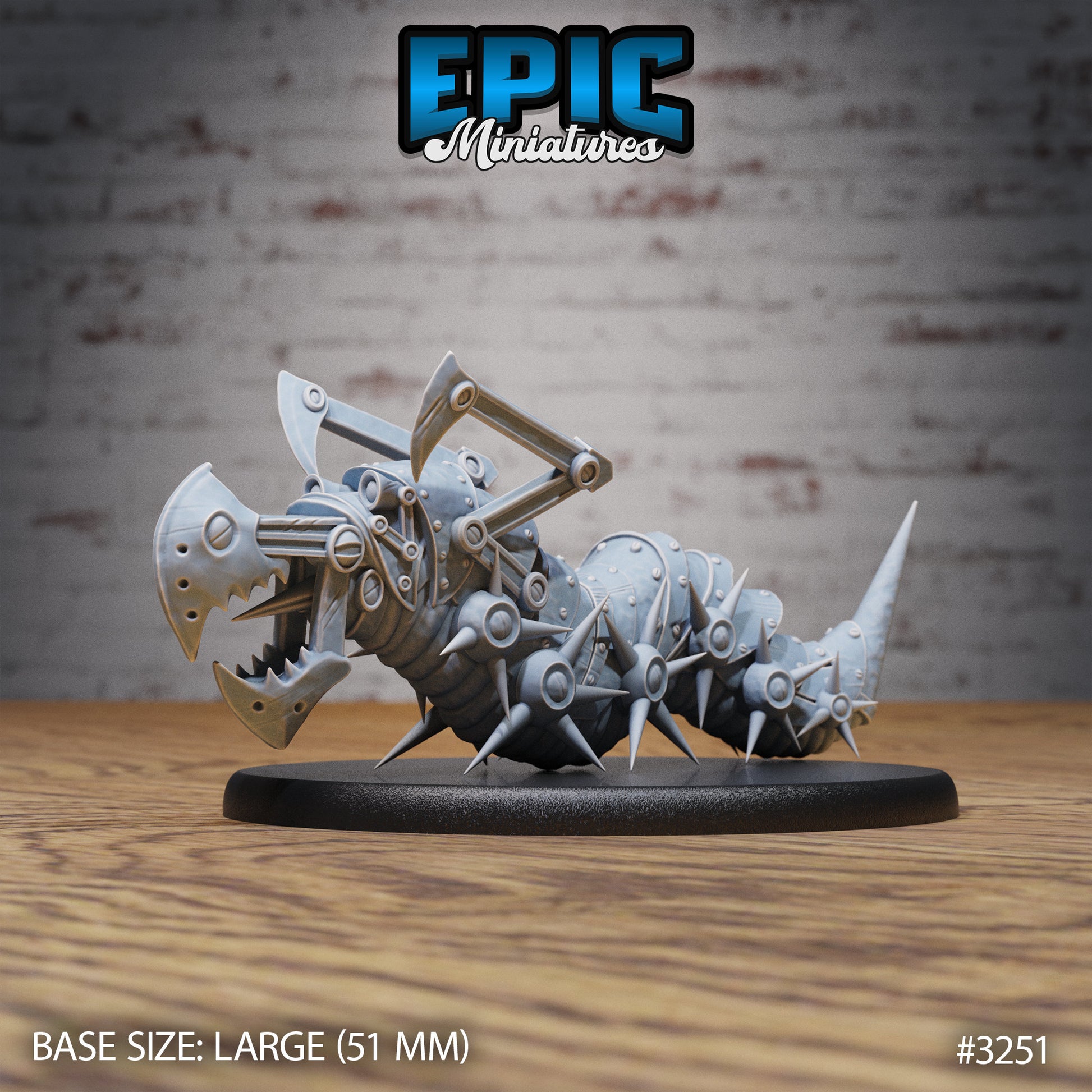 Iron Centipede - Epic Miniatures | Steam Inventions | 28mm | 32mm | Steampunk | Worm | Wyrm | Robot | Mech