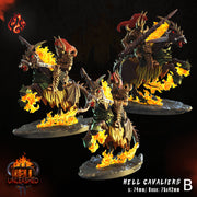 Hell Cavaliers, Demon Knight - Crippled God Foundry | Hell Unleashed  | 32mm | Demon | Chaos |  Fire