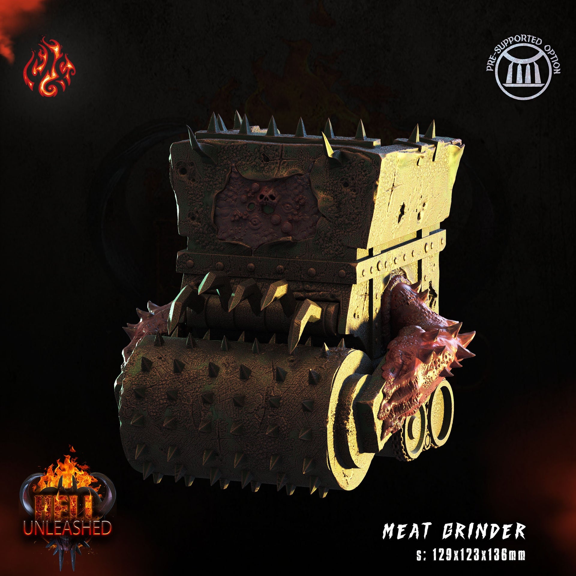 Meat Grinder - Crippled God Foundry | Hell Unleashed  | 32mm | Demon | Chaos | Tank | Steam Roller