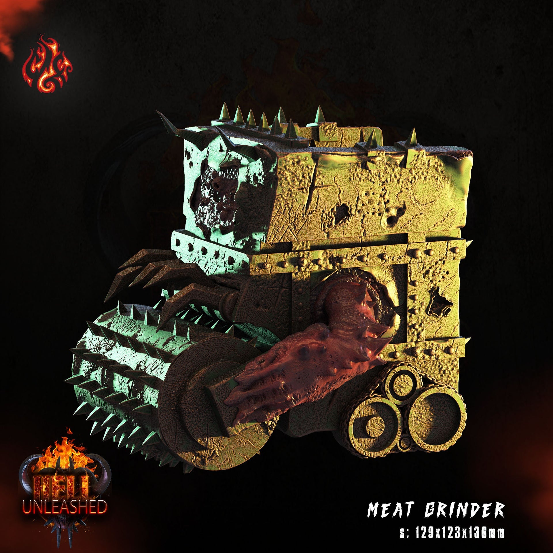 Meat Grinder - Crippled God Foundry | Hell Unleashed  | 32mm | Demon | Chaos | Tank | Steam Roller