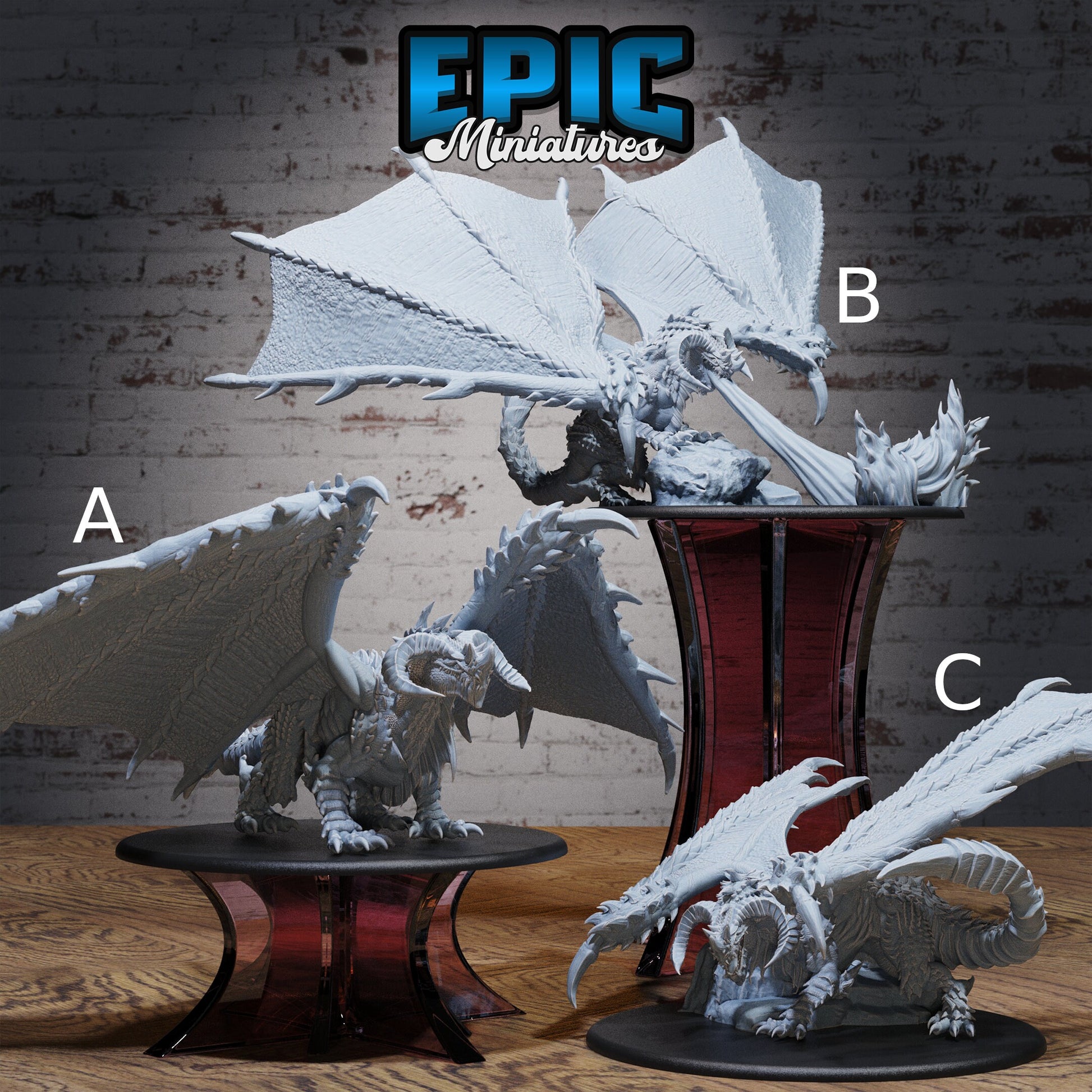 Calamity Dragon- Epic Miniatures | 28mm | 32mm | PC | Black | Ancient | Gargantuan