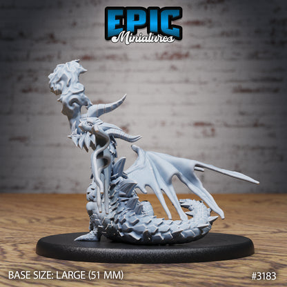 Young Horn Dragon - Epic Miniatures | 28mm | 32mm | PC | Black | Drake | Hatchling