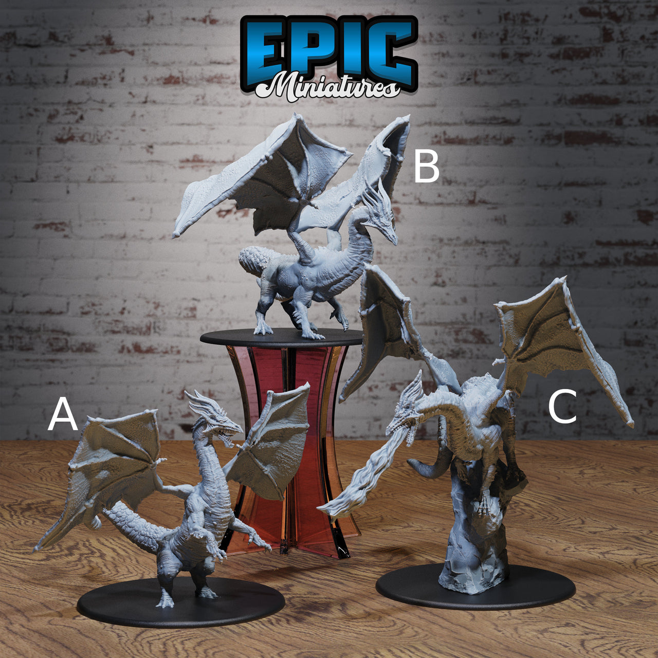 Shadow Dragon- Epic Miniatures | 28mm | 32mm | PC | Black | Ancient | Gargantuan | Night