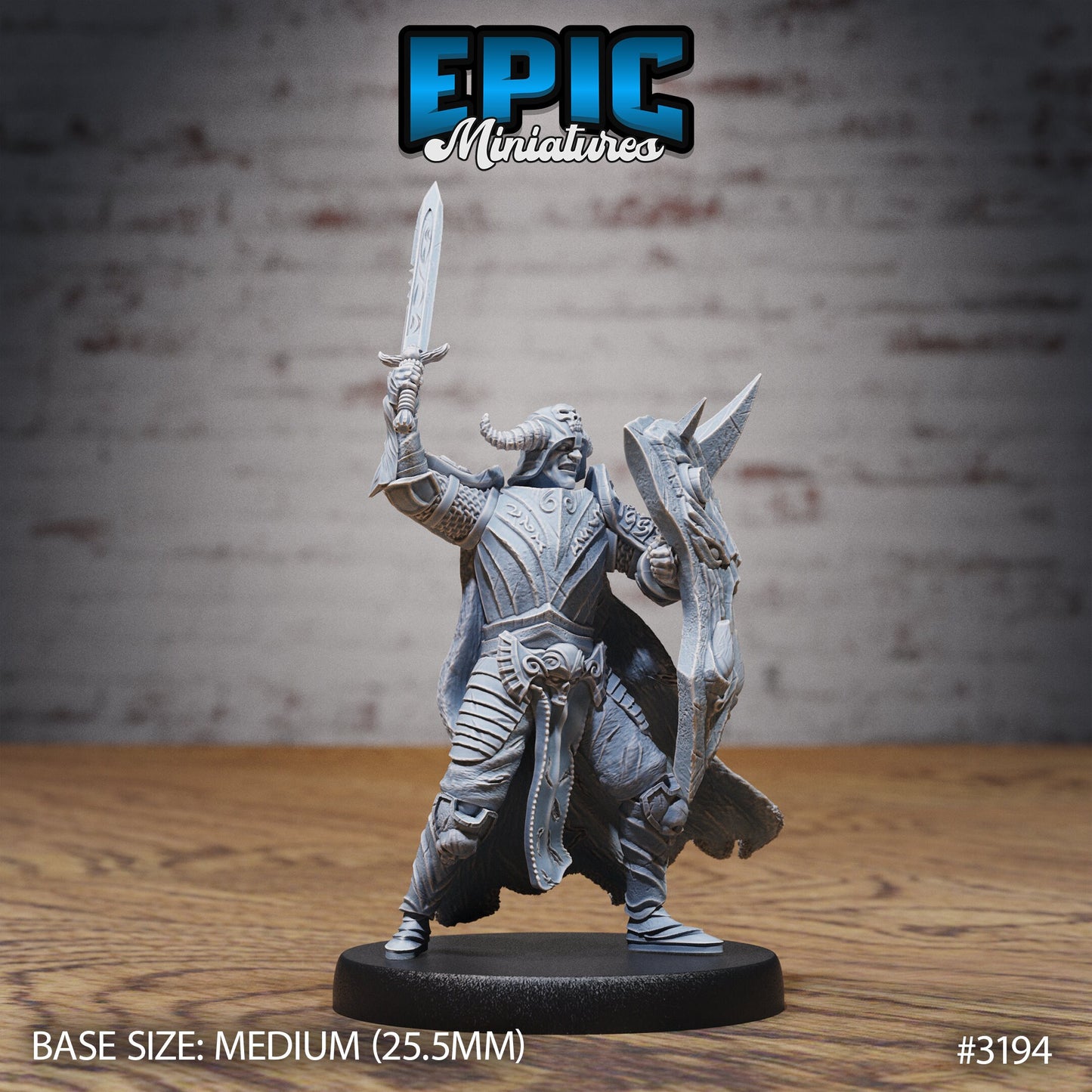 Hunters Guild Drake Knight - Epic Miniatures | 28mm | 32mm | PC | Demon Hunter | Slayer | Paladin