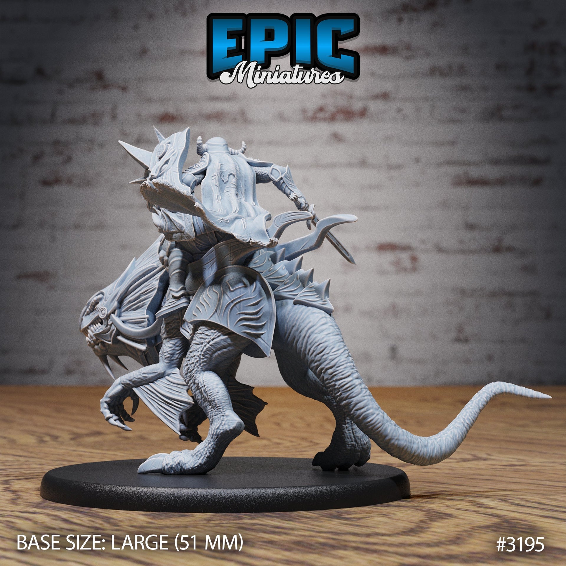 Bipedial Drake - Epic Miniatures | 28mm | 32mm | PC | Demon Hunter | Raptor | Dinosaur Cavalry