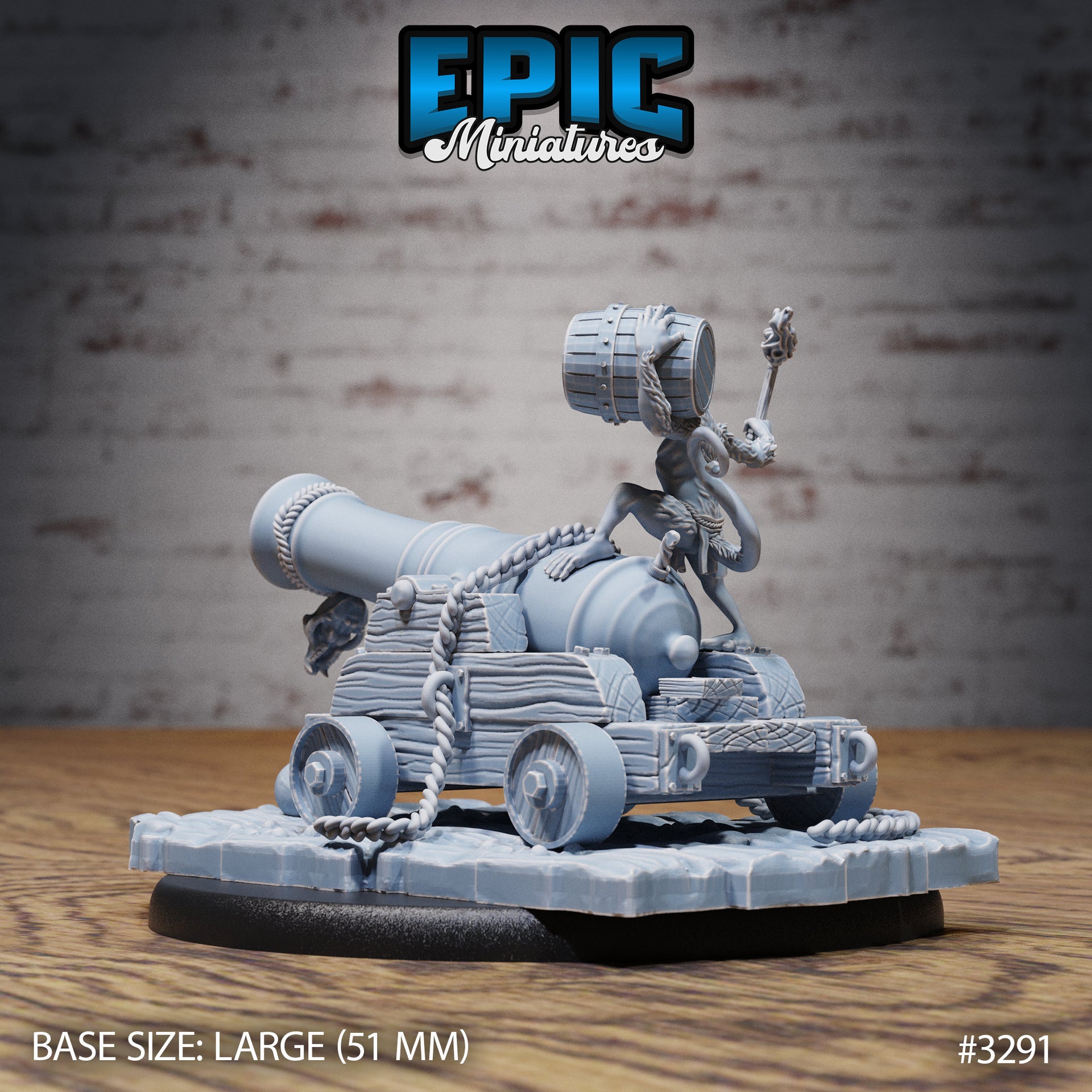 Monkey Cannon Crew - Epic Miniatures | 32mm | Pirate Scourge | Artillery | Chimp | Ape