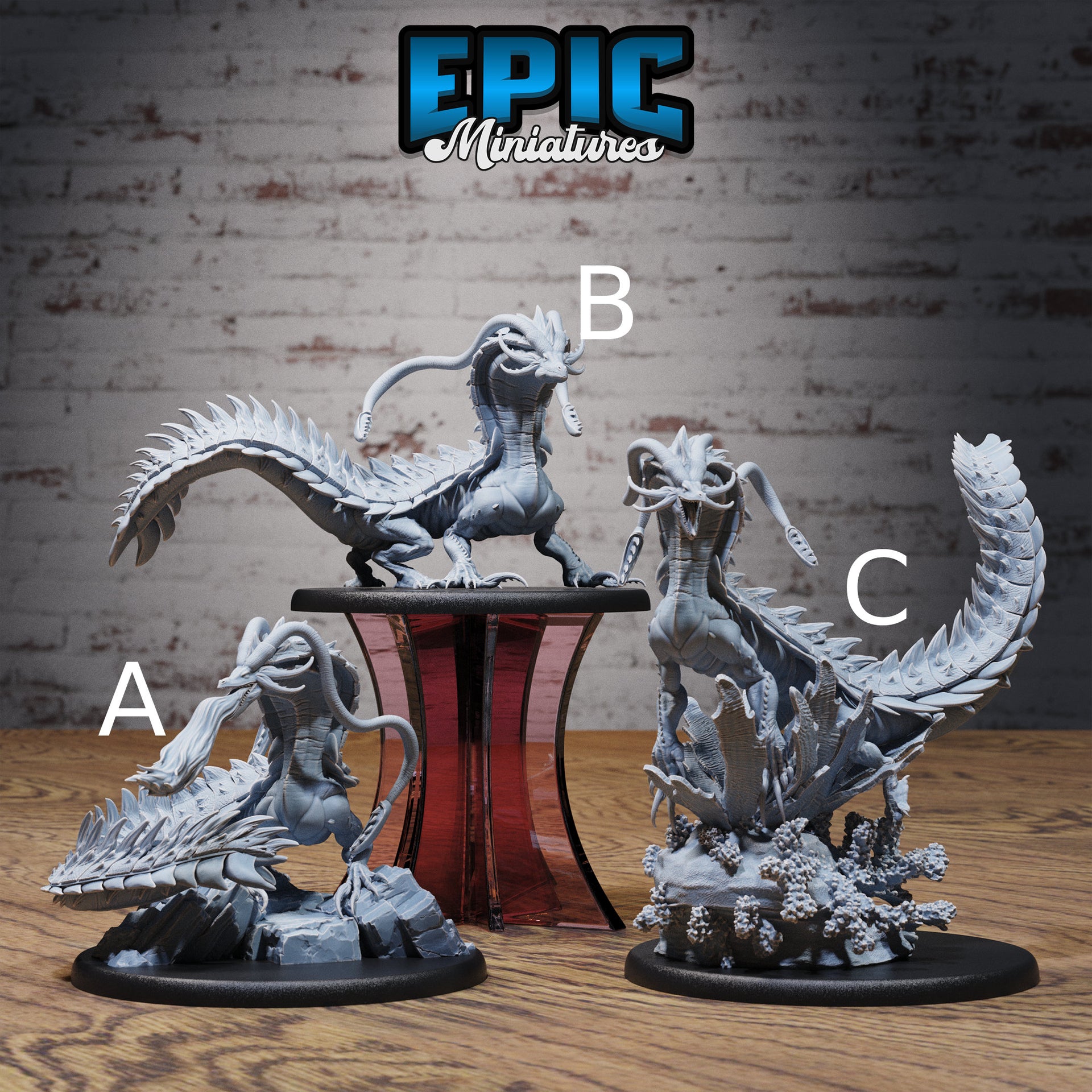 Sea Drake Deity - Epic Miniatures | 32mm | Pirate Scourge | Sea Monster | Dragon