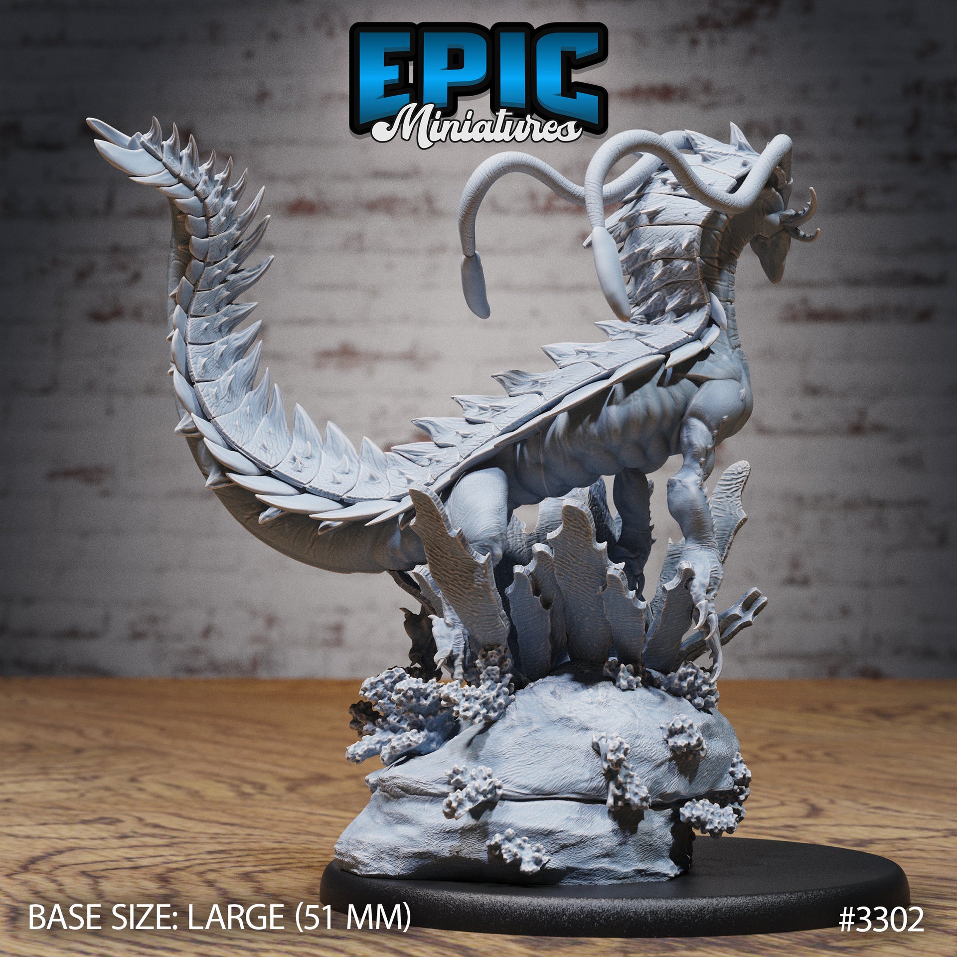 Sea Drake Deity - Epic Miniatures | 32mm | Pirate Scourge | Sea Monster | Dragon