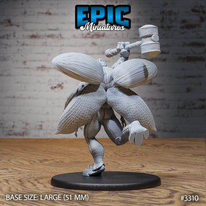 Demonic Insect General - Epic Miniatures | 32mm | Insectoid Jungle | Beetle | Hammer | Fighter | Barbarian