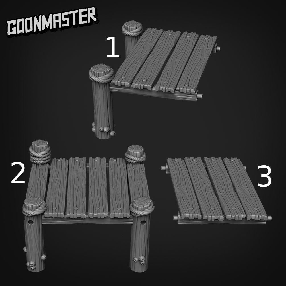 Modular Pier Kit - Goonmaster | Miniature | Wargaming | Roleplaying Games | 32mm | Dock