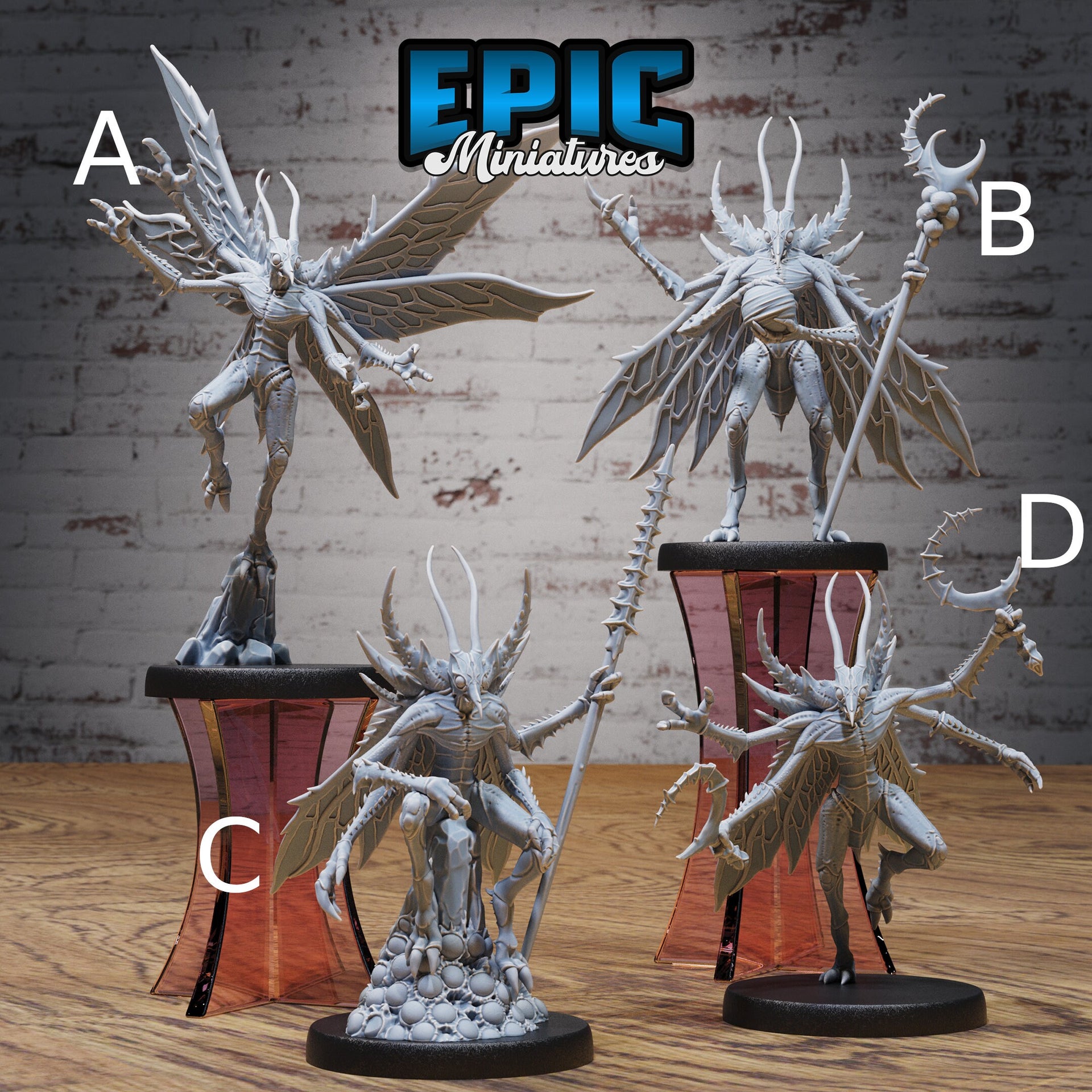 Mosquito Folk - Epic Miniatures | 32mm | Insectoid Jungle |Bug | Insect | Shaman | Sorcerer | Assassin