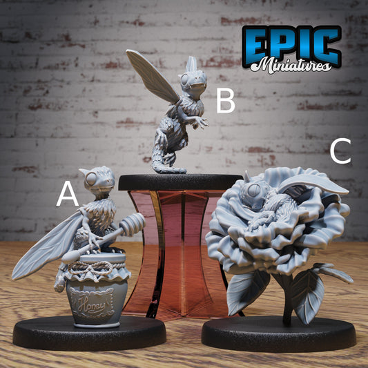 Beegon Wyrmling - Epic Miniatures | 32mm | Insectoid Jungle | Bug | Bee Dragon