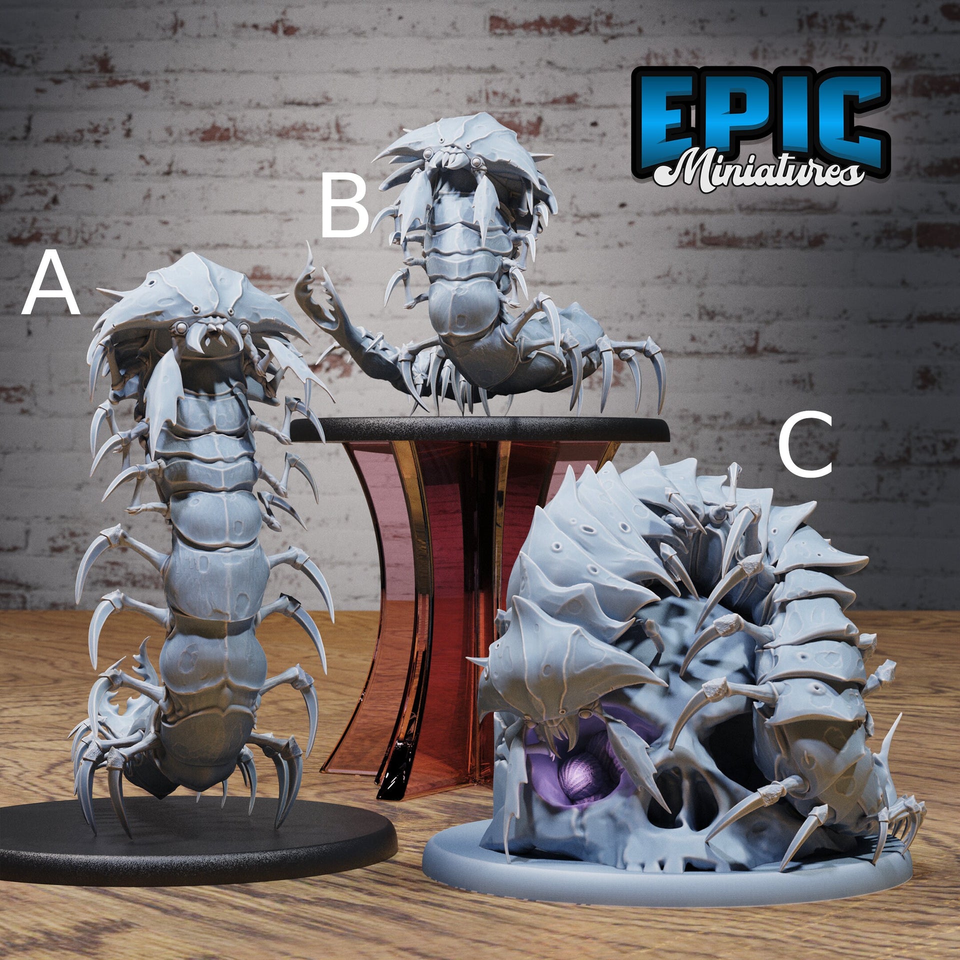 Hell Crawler Centipede - Epic Miniatures | 32mm | Insectoid Jungle | Bug | Millipede | Demon | Caterpillar