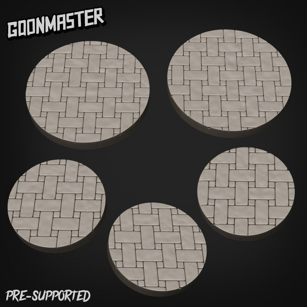 25mm and 35mm Flagstone Bases - Goonmaster |  Miniature | Might Meerkats | Wargaming | Roleplaying Games | 32mm