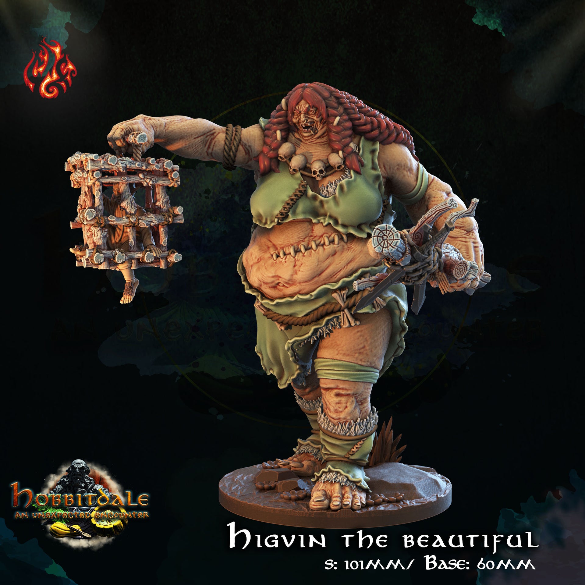 Higvin the beautiful, Hill Giant - Crippled God Foundry | 32mm | Ogre | Ram | Club