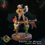 Sancho the Mayor - Crippled God Foundry | 32mm | Hill folk | Halfling | Trumpet | Scroll | Lord