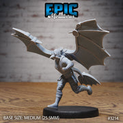 Winged Glider Pilot Levi - Epic Miniatures | Steam Inventions | 28mm | 32mm | PC | Bird | Steampunk | Scout | Inventor | Rocketeer